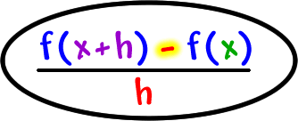 ( f( x + h ) - f( x ) ) / h