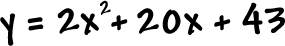 2x^2 + 20x + 43