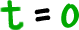 t = 0