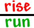 rise / run