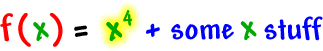 f ( x ) = x^4 + some x stuff