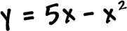 y = 5x - x^2