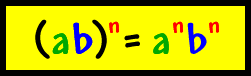 Exponent Rule #5: ( ab )^n = ( a^n )( b^n )