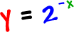 y = 2^( -x )