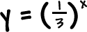 y = ( 1 / 3 )^( x )