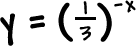 y = ( 1 / 3 )^( -x  )