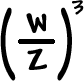 ( w / z )^3