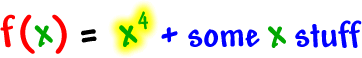 f( x ) = x^4 + some x stuff