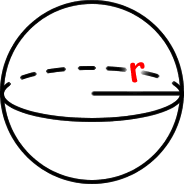 sphere with radius r