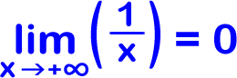 The limit of 1/x as x approaches infinity is 0