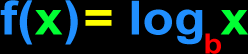 f(x)=logx (to the base n)