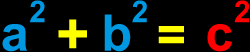 Pythagorean Theorem:  a^2+b^2=c^2